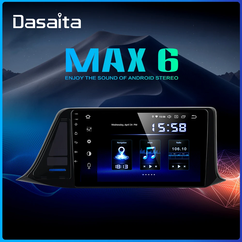 Автомагнитола Dasaita 9 дюймов IPS 1 Din Android 0 для Toyota C HR CHR радио 2016 2017 2018 DSP автомобильная