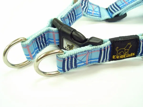 Новые плед собак проводки розовый/синий нейлон Животное Жгут поводок для