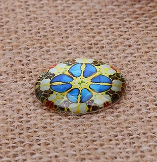 24pcs 12/14/16mm Retro Pattern Flowers Round Handmade Photo Glass Cabochons & Glass DIY Handmade Cabochon beads Jewelry Fittings