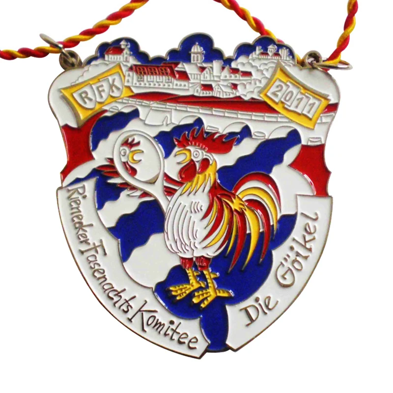 

High quality colorful cock medal new sport competition medal