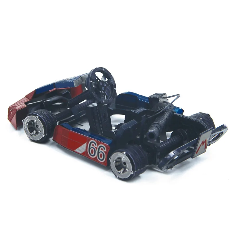 Мини крутая 3D металлическая головоломка модель цветной картинг лазерная резка