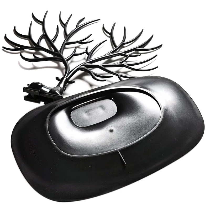 

1 Pcs Deer Tree Rack Display Stand Holder Organizer for Earrings Necklace Ring Beautiful Home Decor (black)