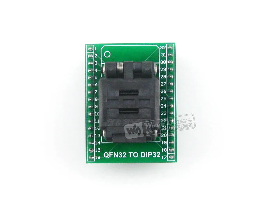 QFN32 TO DIP32 Programmer Adapter Plastronics IC Test Socket & Programming Adapter for QFN32 MLF32 MLP32 package 0.5mm Pitch