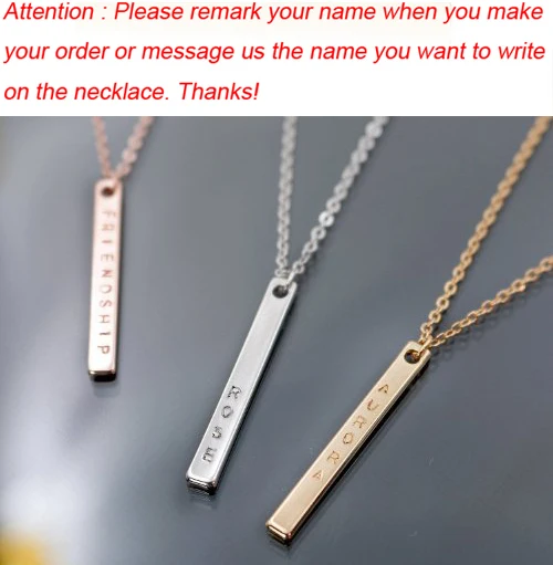 Гравировка имени персонализированные Первоначальные Подвески Ожерелья 3 цвета