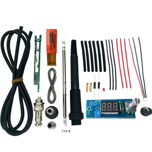 Цифровой светодиодный паяльник с электрическим блоком, станция с регулятором температуры, наборы для самостоятельного использования с ручкой HAKKO T12, вибрационные переключатели