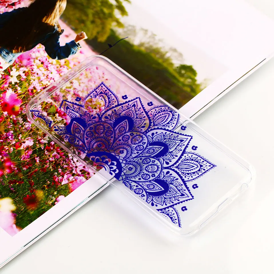 Clear TPU Phone Case For HUAWEI MATE 10 LITE Honor 9 lite Silicon P SMART Flora Printed Cover |