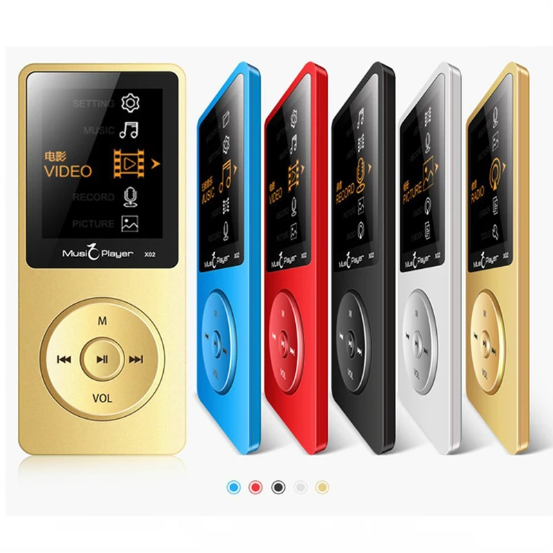 Новейший mp3 плеер с динамиком 16 ГБ 1 8 дюймовый экран 80 часов воспроизведения FM