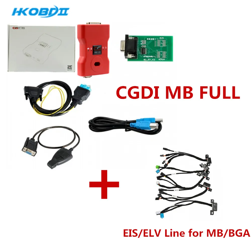 Программист для ключей CGDI Prog MB, поддержка всех ключей, самый быстрый ключ с адаптером ELV& Simulator& AC Adapter& EIS ELV для Benz - Цвет: Type6