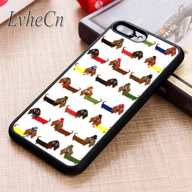 LvheCn новый дизайн милый чехол для телефона с сосиской собакой таксой iPhone 11 12 Pro X XR XS