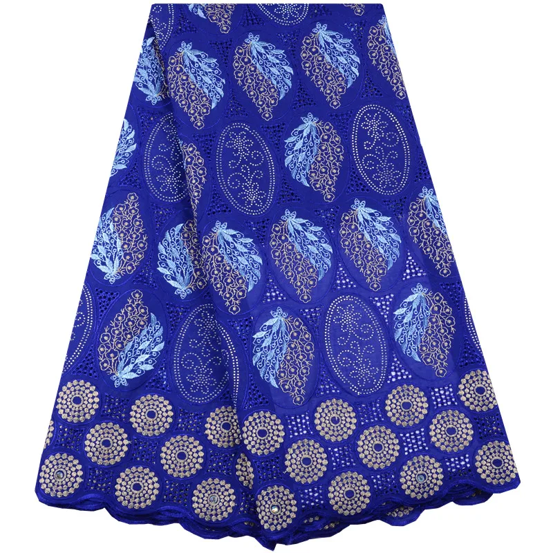 

2019 швейцарская вуаль кружева в Швейцарии высокое качество африканская синяя сухая 100% хлопок вуаль кружевная ткань для свадебного платья 1486