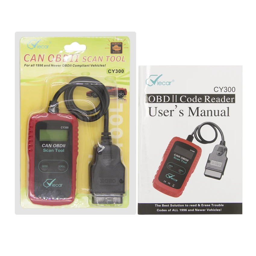 VIECAR OBD2 CY300 диагностический инструмент VC300 считыватель кодов obd obd2 автомобильный диагностический сканер Поддержка SAE J1850 PK elm327 scartool