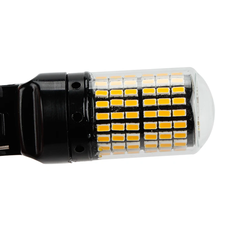 1 шт. 1156 BA15S P21W BAU15S PY21 светодиодный лампы 3014 144smd светодиодный CanBus без ошибок T20 7440 W21W светодиодный светильник для поворотов светильник при отсутствии флэш-памяти