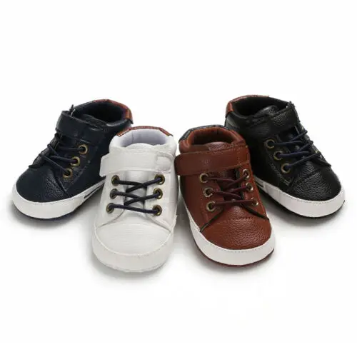 Baby Casual Shoes Toddler Baby Infant Boy Girl Casual Shoes Pram PU Leather Anti Slip Sneakers