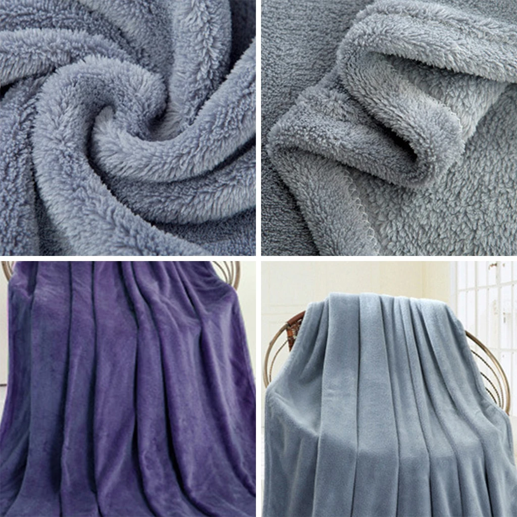 

Home Textile Solid Blanket Coral Flannel Fleece Fabric Christmas New Year Gift Warm Soft Winter Decoration 9 Colors 5 Sizes 1PCS