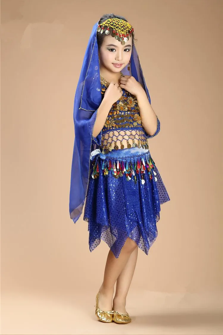 Новинка 2017 года костюм для танца живота девочек платья танцев в индийском стиле