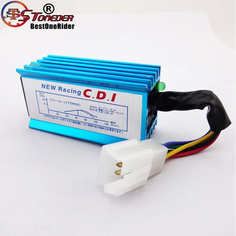 Гонки STONEDER Blue Коробка зажигания CDI 5 штырьков переменного тока для 50 куб. См 70 90 110