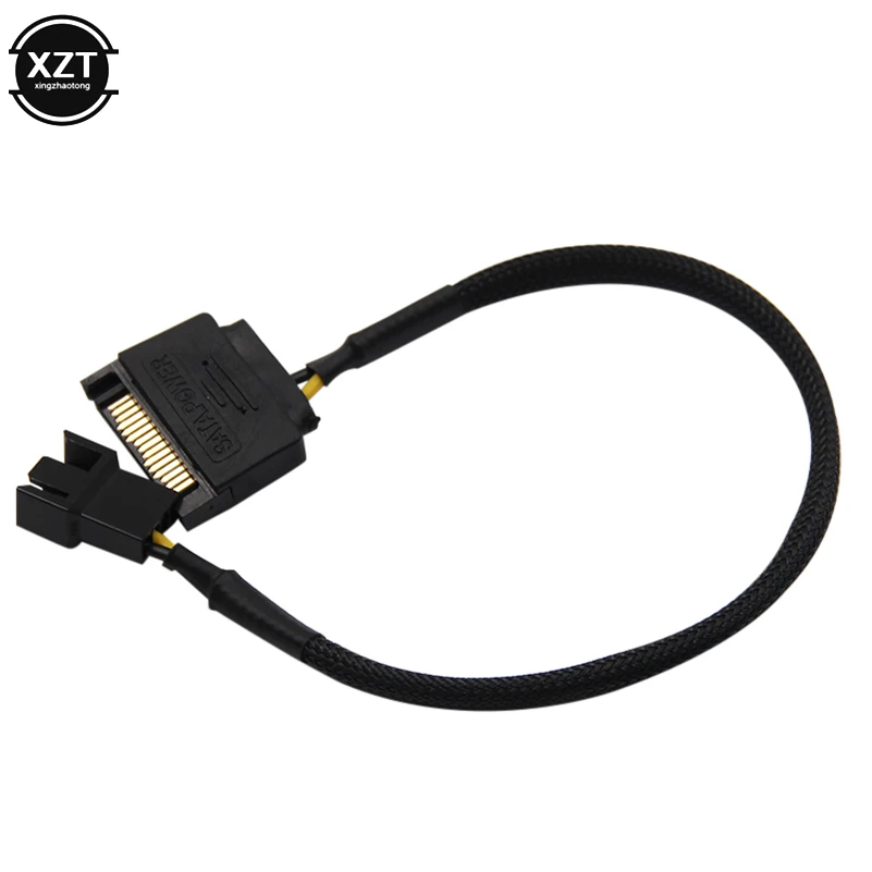 Рукава SATA 15Pin на 2 сторонний 3 контактный 4 вентилятор охлаждения адаптер питания
