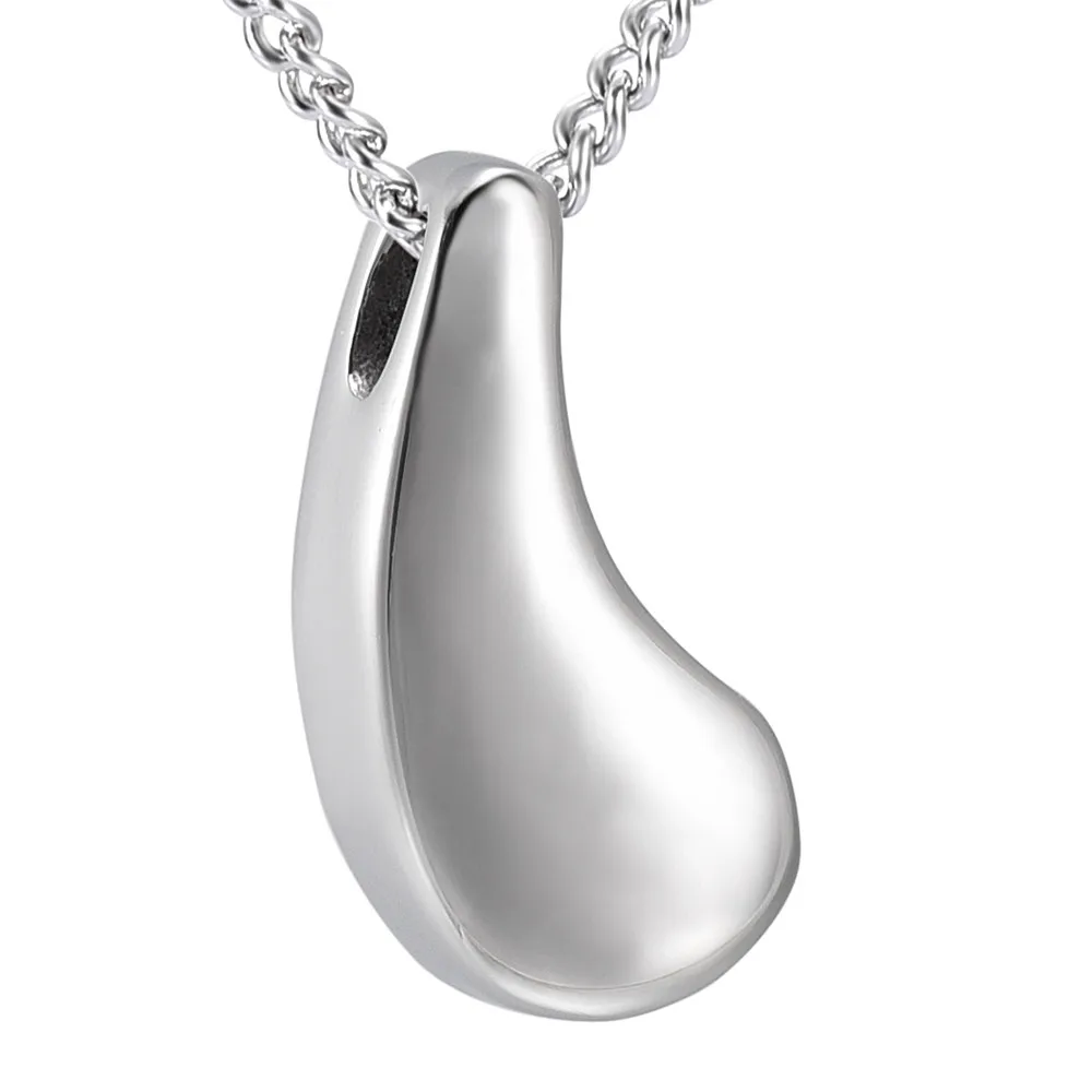 

Teardrop Cremation urn Pendant Necklace Memorial Waterdrop Ashes Keepsake Stainless Steel Urns for Funeral Gift