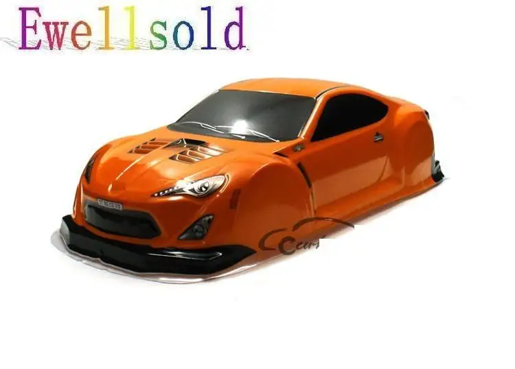 Ewellselling 1/10 ПВХ Окрашенный корпус для 1:10 гоночного автомобиля на радиоуправлении