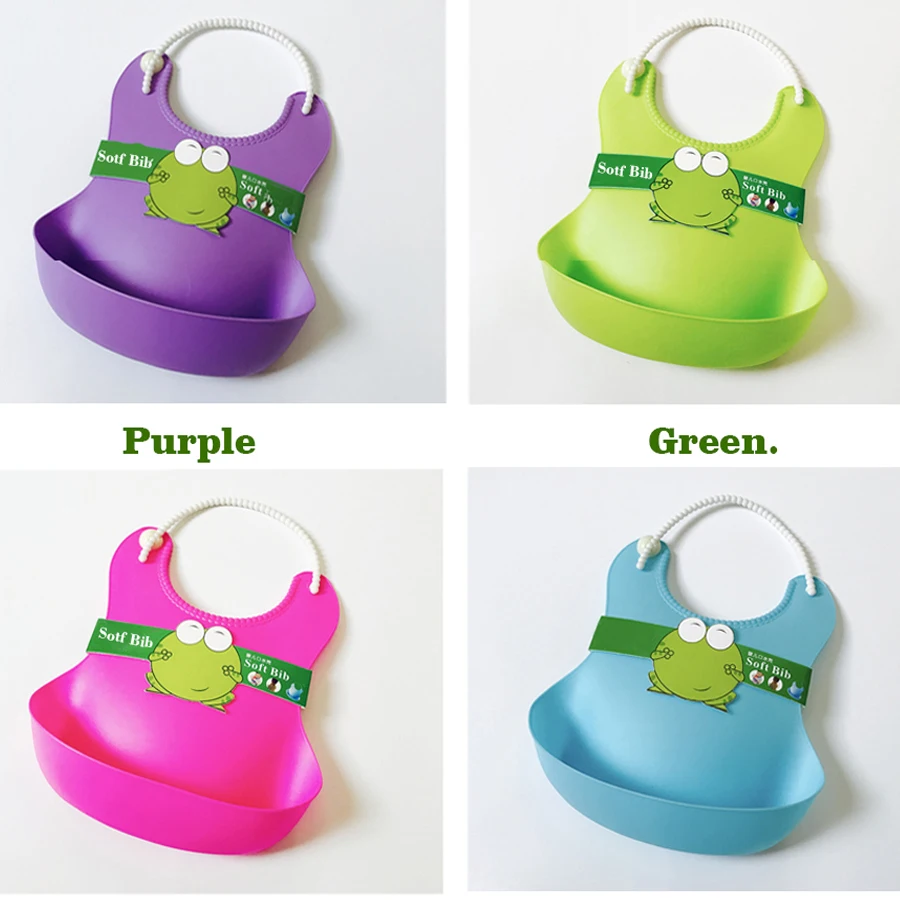 Mochoo Kids Silicon Bib Baby Children's Summer Adjustable Waterproof Feeding Tools Boy Girl Bibs apron | Детская одежда и