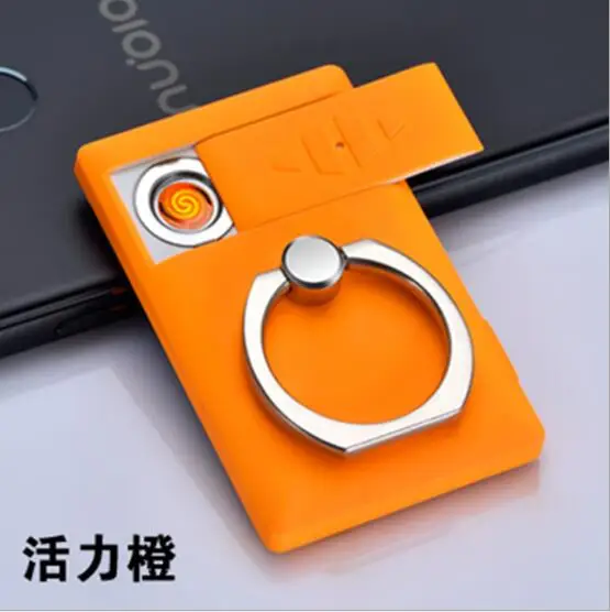Креативное кольцо USB зарядка зажигалка, небольшой индивидуальный мобильный телефон кронштейн, электронная сигарета зажигалка, подарок для мужчин и женщин - Цвет: 9