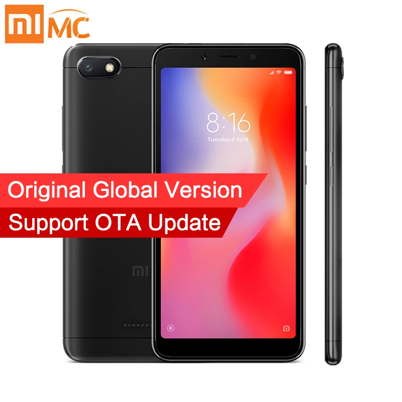Глобальная версия Xiaomi Redmi 6A 2 ГБ 32 Android 8 1 смартфон 5 45 ''полный экран Helio A22