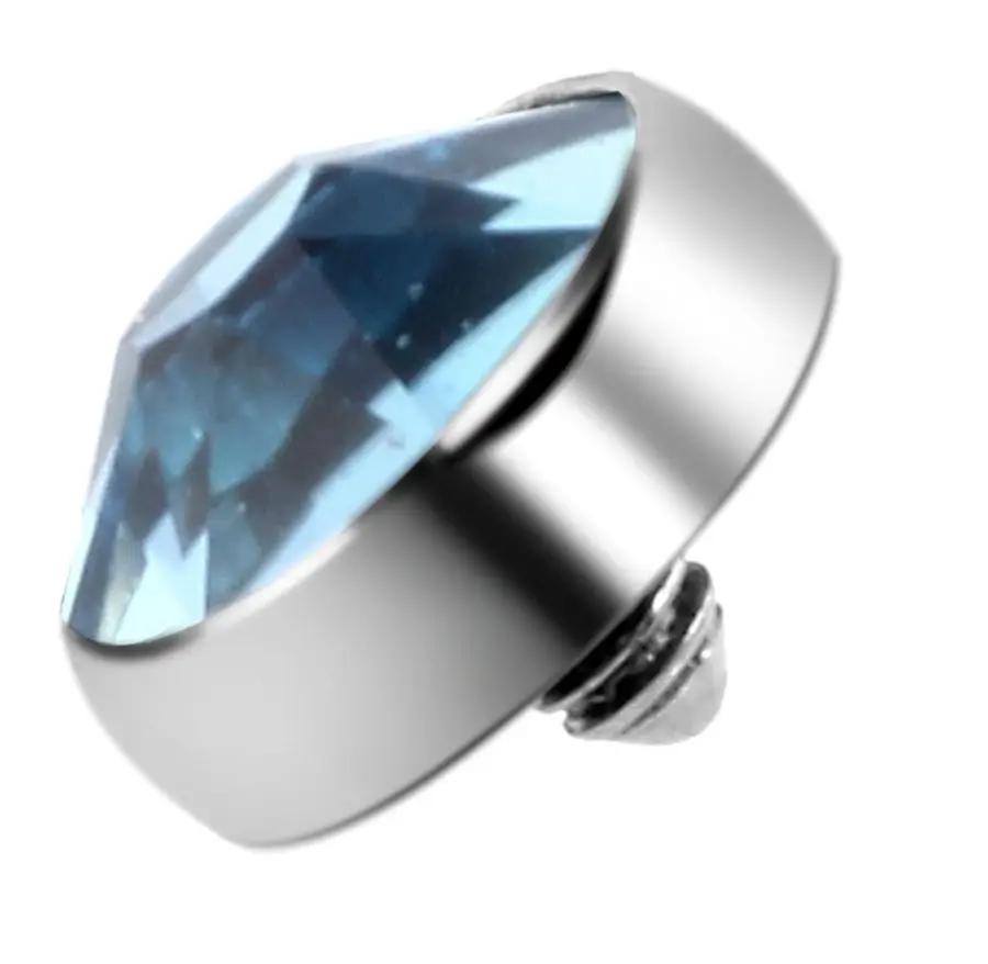 Style12 1 шт., титановая татуировка, Кожный Якорь, топы, микро кожный пирсинг головы, CZ драгоценный камень, кожа, дайвер, Кожный Якорь, пирсинг для тела, ювелирные изделия - Окраска металла: Style12