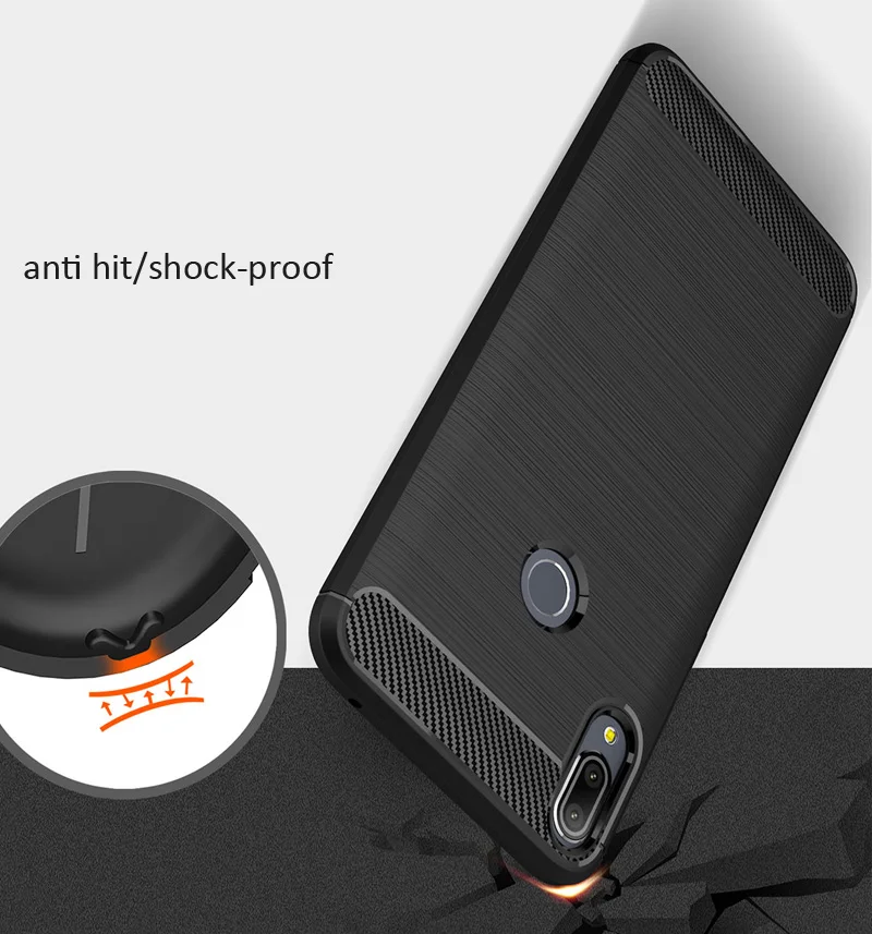 Чехол из углеродного волокна для Asus Zenfone Max Pro M2 M1 ZB631KL ZB555KL матовый защитный чехол