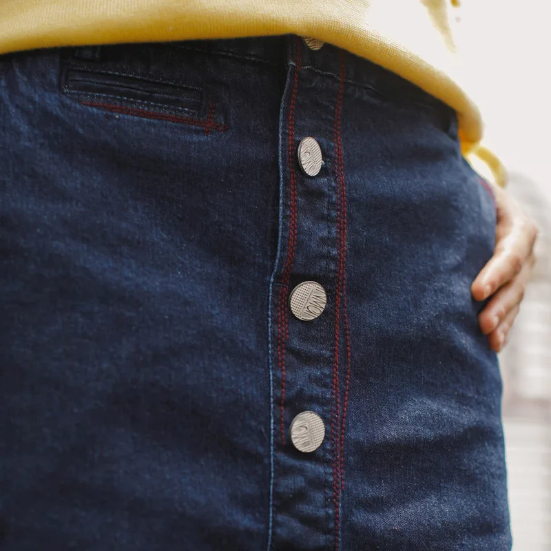 Женская Осенняя юбка INMAN НОВАЯ тонкая ковбойская облегающая на пуговицах|bust