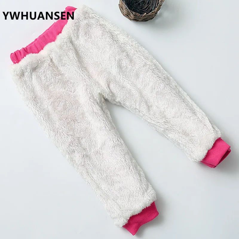 YWHUANSEN/зимние штаны для мальчиков с флисом теплые леггинсы девочек бархатная