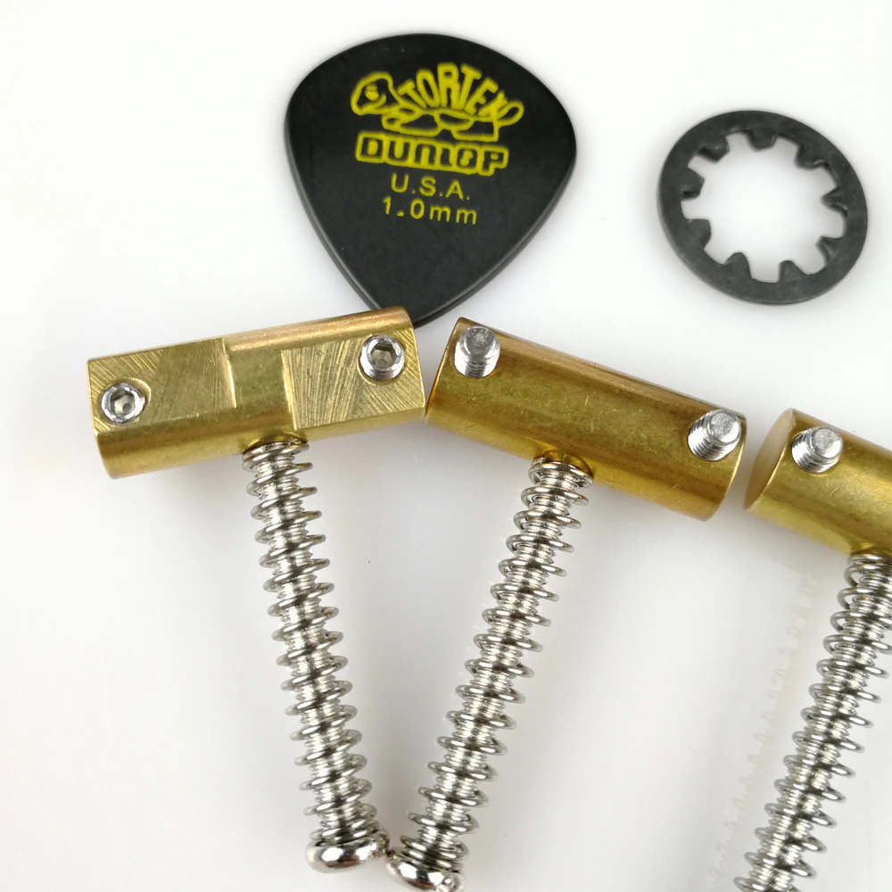 

A Set OF Three Wilkinson Electric Guitar Brass Guitar Bridge Compensated Saddles for TL tele Replacement Part