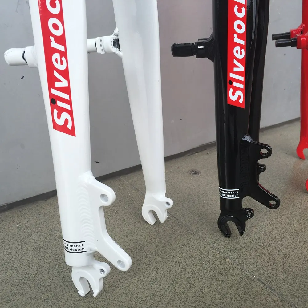 Silverock Велосипедная вилка 2" 451 406 из алюминиевого сплава BMX Kids Minivelo, дисковые тормоза, v-образные тормоза, жесткие прямые вилки 28,6 мм 1 1/8"
