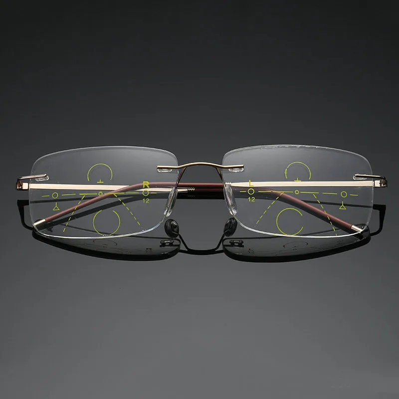 Очки для чтения без оправы прогрессивные Мультифокальные многофокусные с