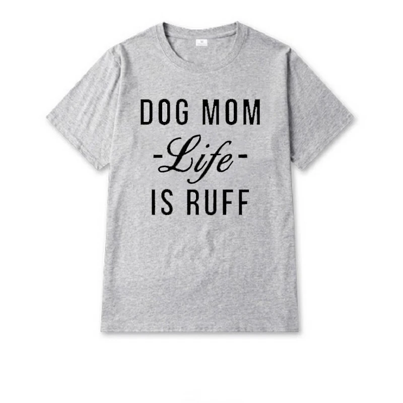 Футболка женская/мужская с надписью Spoof милая рубашка принтом собаки мамы Life is Ruff