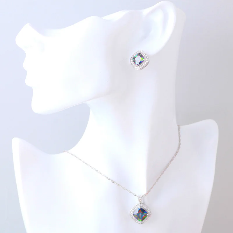 Комплект из колье серёг и кольца серебра 925 пробы|jewelry wall|jewelry latinjewelry earring display |