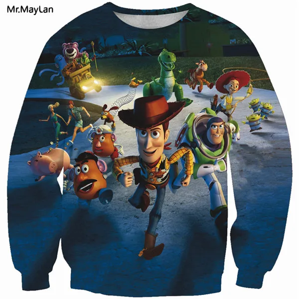 Toy Story 02 New fashion Unisex Sweatshirt 3D Toy Story Print Simple Hip Hop Casual Relaxtion Oversized 5XL Jackets Hipster Boys Coat Clothes - Цвет: Toy Story 02
