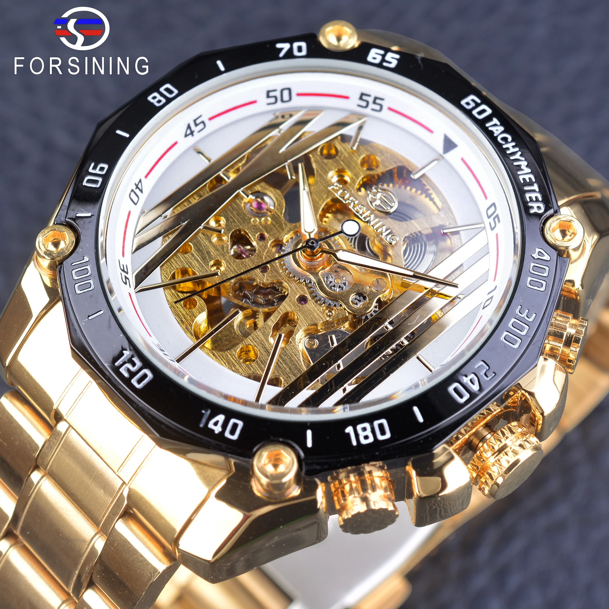 

Часы-скелетоны мужские, механические, из нержавеющей стали