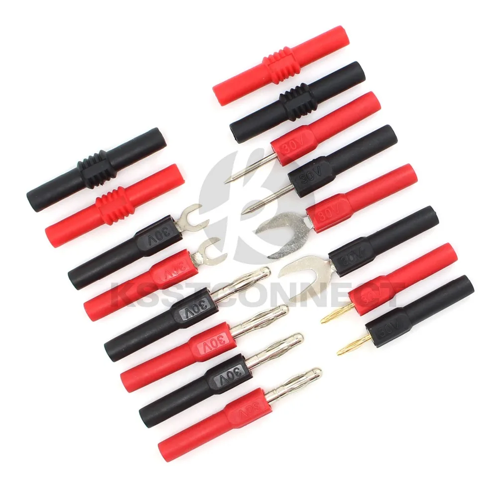 

2mm/4mm Banana plug socket adaptor converter test measument adaptor set kit