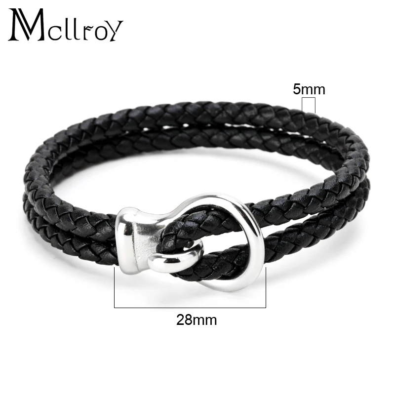 Браслеты mcllroy кожаные браслеты ручная работа Воловья кожа цветные нержавеющая