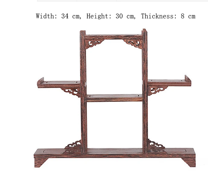 

Exquisite Chinese Decoratable Classical Handmade Wenge Wooden Display Stand Shelf No.5