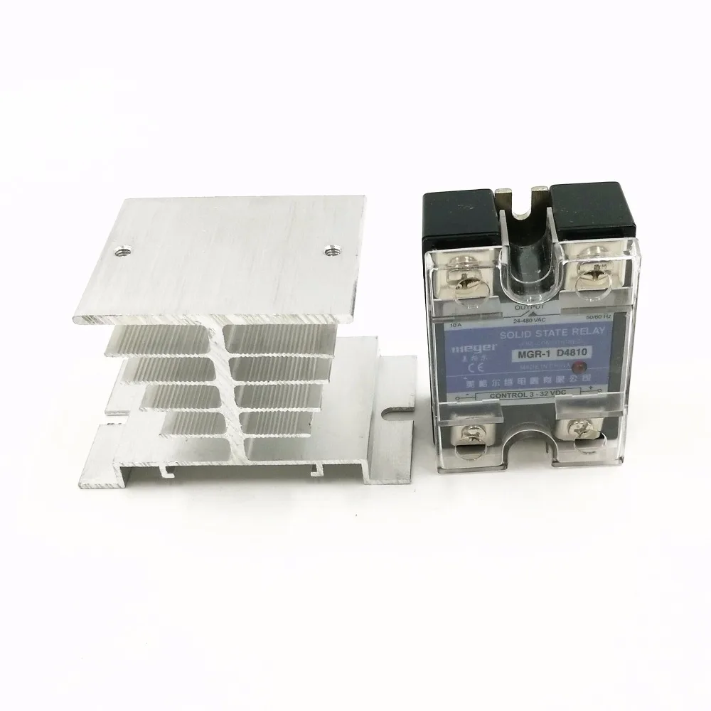 С базой радиатора нормально открытое Однофазное твердотельное реле SSR MGR-1 D4810 10A DC