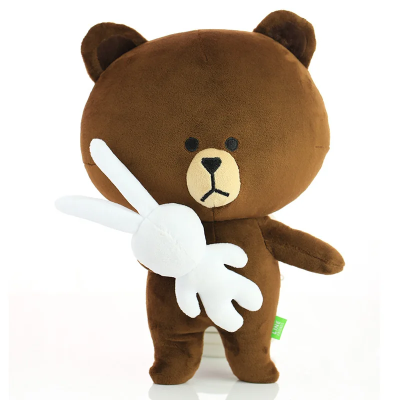 Grab Brown 36 см/14 дюймов каваи коричневый медведь и кролик Кони аниме чучело Плюшевые игрушки Корейский мультфильм фигура Мягкая Детская кукла подарки на день рождения - Цвет: Grab Brown