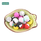 Bopoobo 10 шт голова медведя круглые силиконовые бусы пищевого силикона прорезыватель Высокое качество DIY ремесла аксессуары Детские Прорезыватели