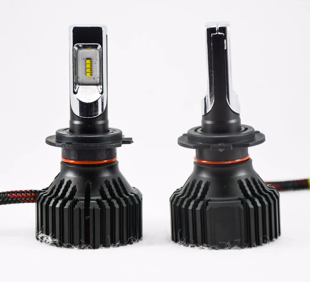 1 компл. H4 H7 H8 H9 H11 9005 9006 60 Вт 8000LM T8 светодиодные фары lumiled зэс чипы вентилятор Чистый белый 6500 К все-в-одном 12/24 В авто лампы