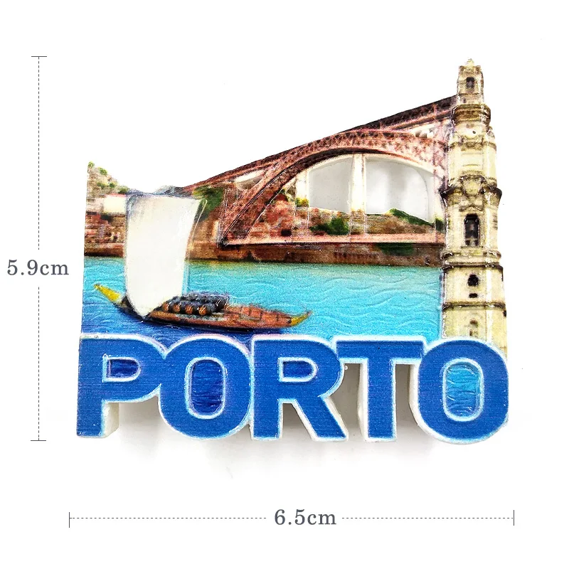 Португальский Порто ремесло магнит на холодильник для детей сувенир Туризм