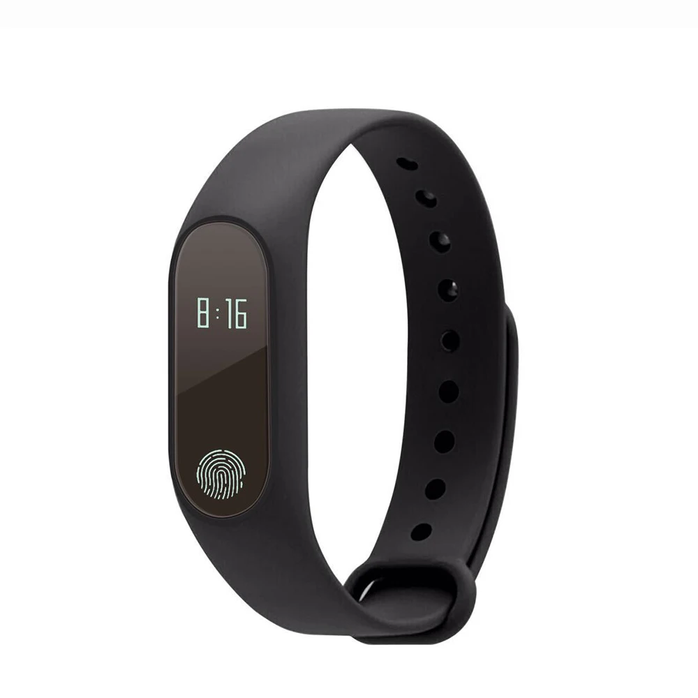 Черный M2 Bluetooth Сенсорный фитнес монитор сердечного ритма сна бег Шагомер Спорт на открытом воздухе умный водонепроницаемый браслет - Цвет: Черный