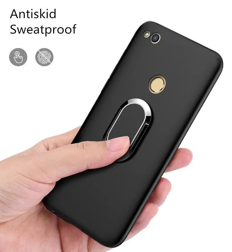 Чехол для Xiaomi Redmi 4x 4A мягкий чехол Магнитный магнитный автомобильный палец кольцо