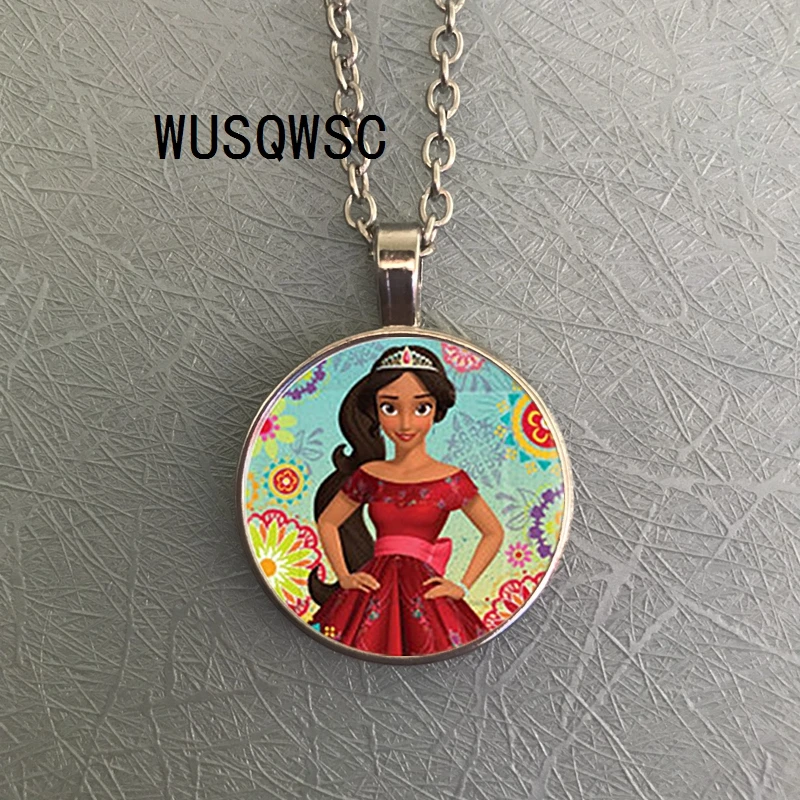 Аниме Elena de Avalor Ожерелья Подвески латины Принцесса Ювелирные Изделия Кабошон