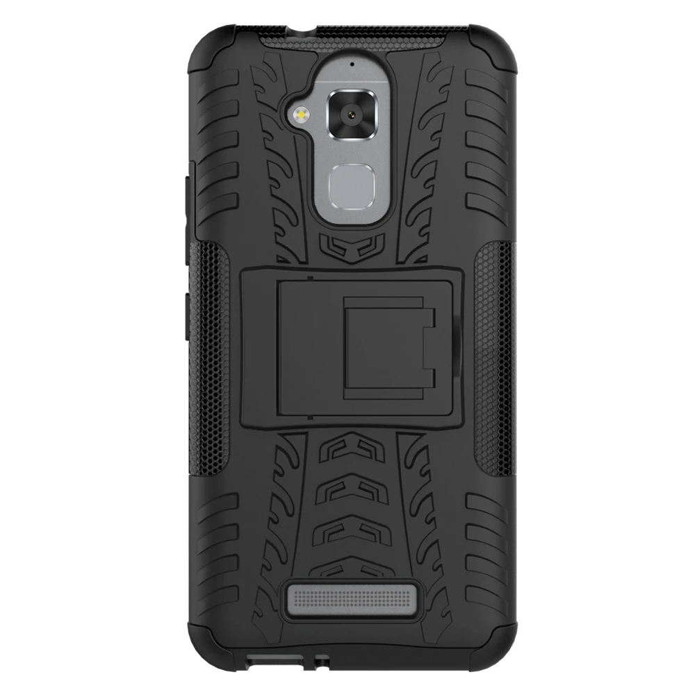 Для Asus Zenfone 3 Макс ZC520TL ТПУ &amp PC Dual Броня Капа с Подставкой Жесткий Силиконовый