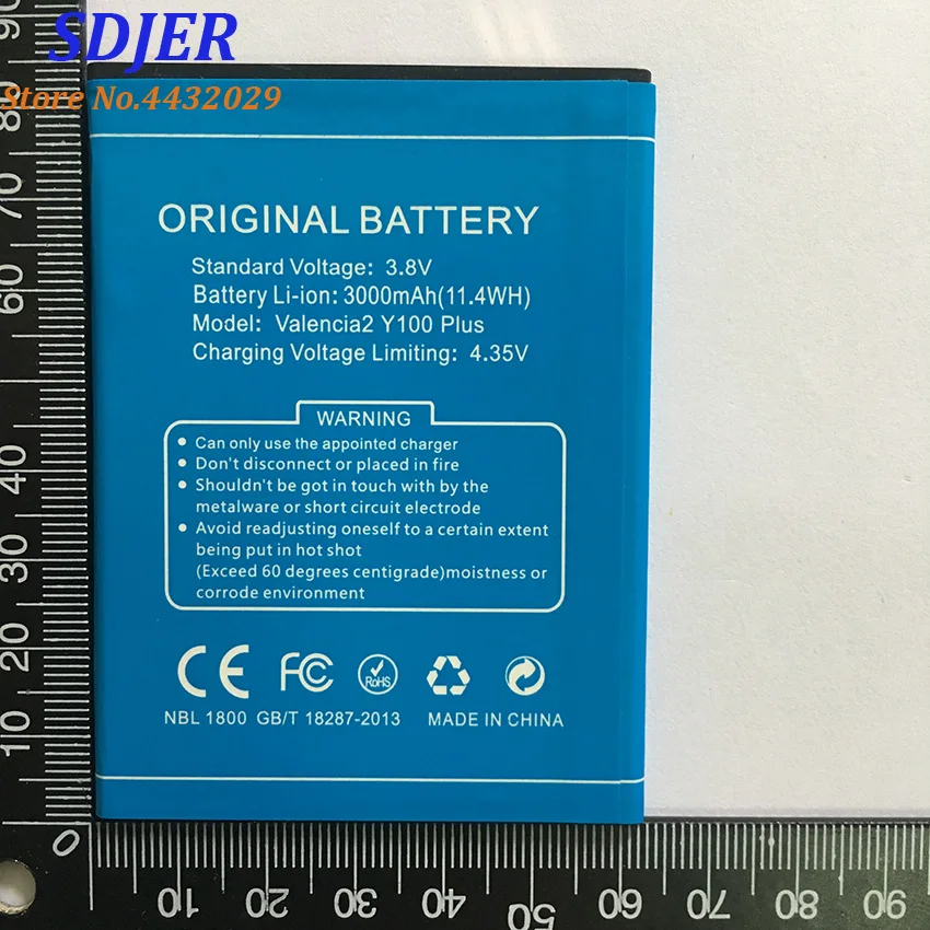 

100% Original Backup Doogee Y100 Plus Battery 3000mAh For Doogee Y100 Plus Phone + + Tracking Number + In Stock